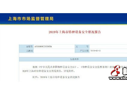 2019年上海市特種設備安全狀況報告出爐