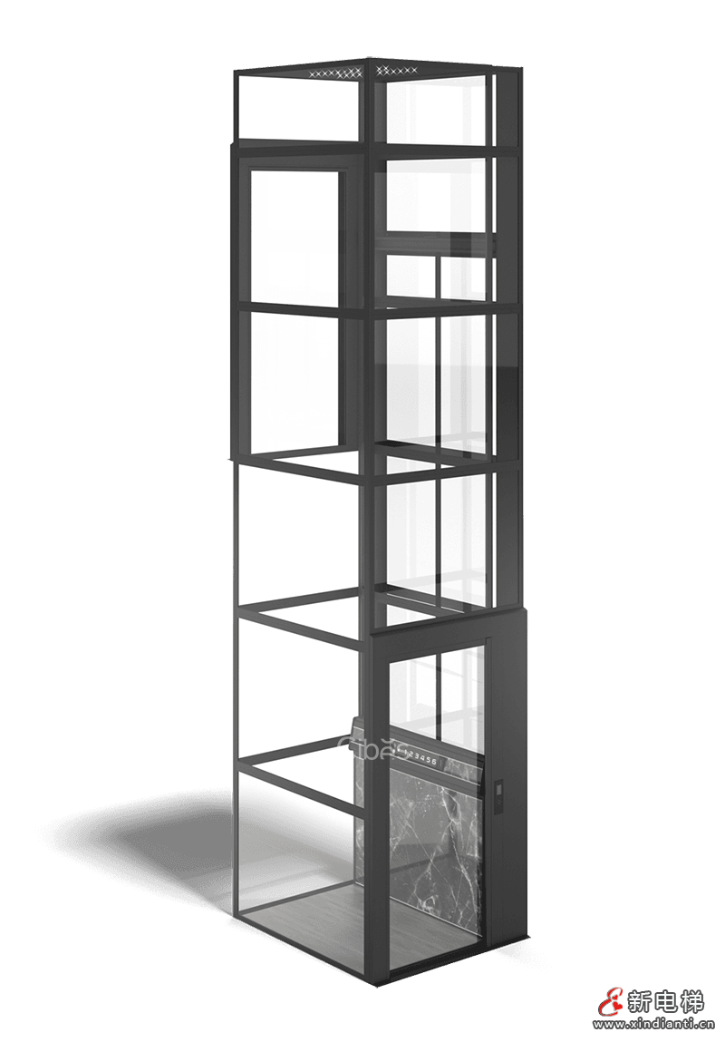 私人定制，多彩背景墻家用電梯