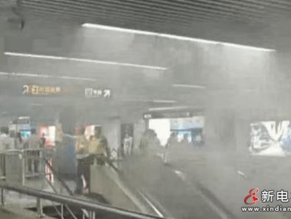 上海地鐵人民廣場站8號上行自動扶梯突發(fā)冒煙故障 部分列車跳停